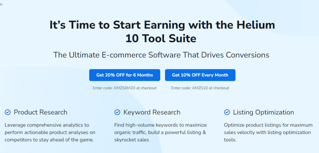 Helium 10 Coupon activation